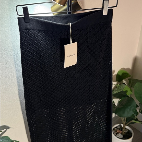 New Black lace Everlane whimsigoth organic cotton sustainable Pencil Skirt xs - Picture 8 of 10